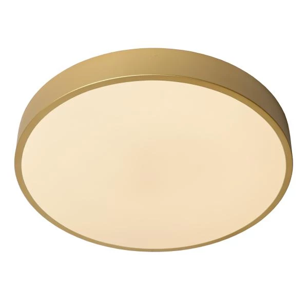 Lucide UNAR - Flush ceiling light - Ø 39,5 cm - LED Dim. - 1x24W 2700K - 3 StepDim - Matt Gold / Brass - detail 1